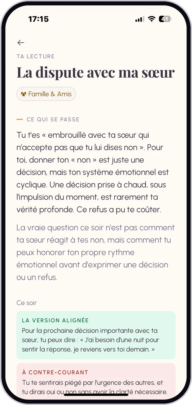 Lecture d'une situation dans l'app Realygn