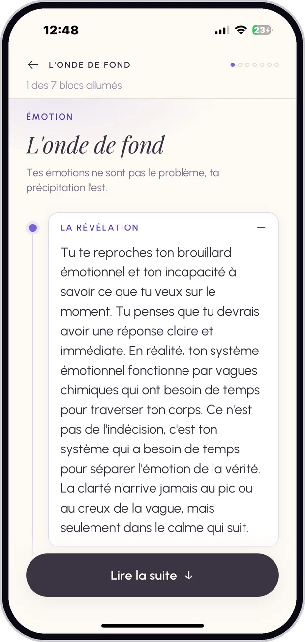 Le mécanisme révélé par une lecture