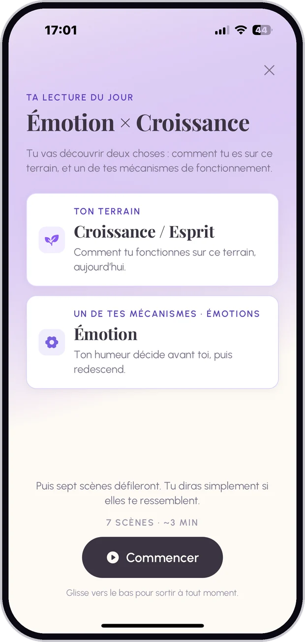 La lecture du jour dans l'app
